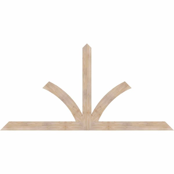 Ekena Millwork Richland Smooth Timber Gable Bracket, Douglas Fir, 108"W x 54"H x 1 1/2"D x 5 1/2"F, 12/12 Pitch GBW108X54X0206RIC00SDF - main